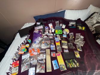 Large Lot of Fly Tying Supplies and Fishing Tackle