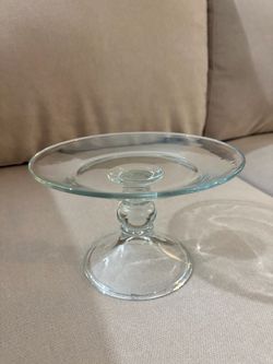 Clear Glass Small Cake Stand Pedestal