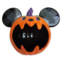 New Disneyland Mickey Halloween Pumpkin Candy Bowl Large