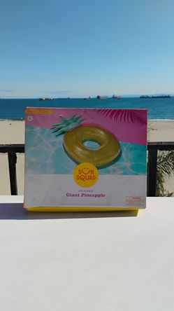 Sun Squad Inflatable Giant Pineapple Pool Float 6ft — New