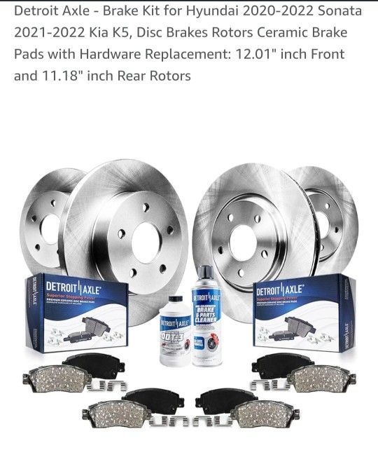 BRAND NEW 2020 HYUNDAI SONATA 4 BRAKES AND 4 ROTORS