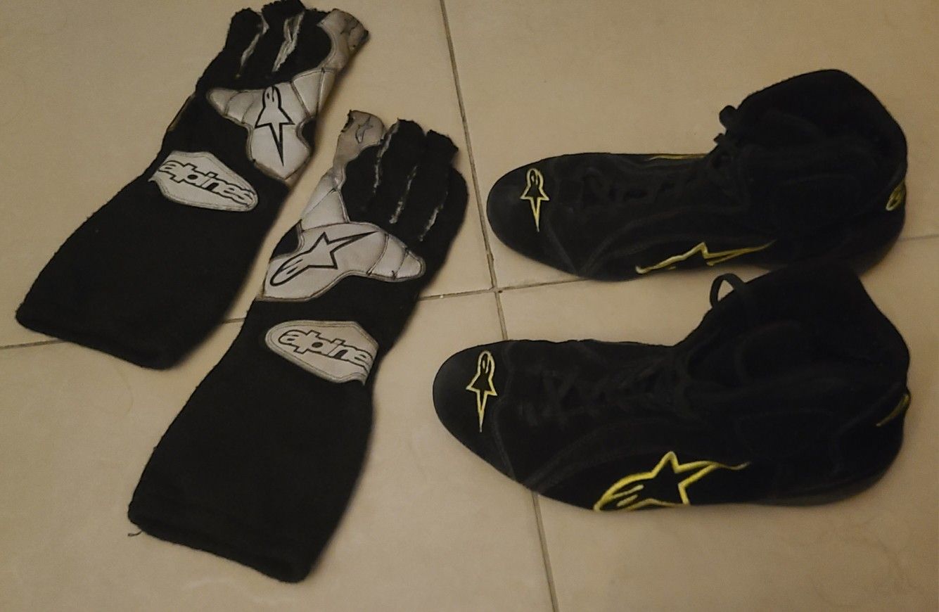 Alpinestars Racing Shoes & Gloves for gokart, car, offroad