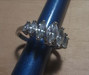 925 Sterling Silver CZ Marquise Ring