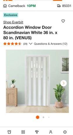 36x80 ACCORDION DOOR WINDOW DOOR