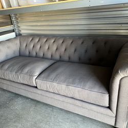 Gray Tufted Sofa 