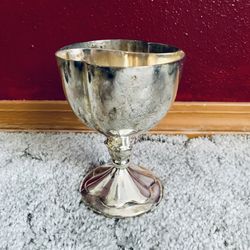 Vintage Double Heart Shaped Silverplated Goblet Set, Perfect for Anniversary or Wedding 