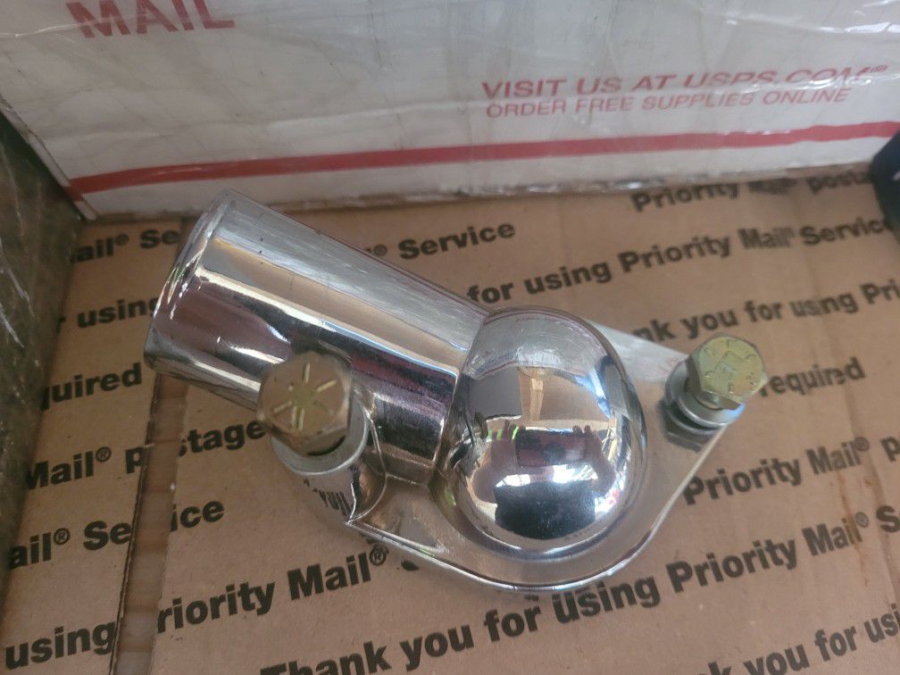Small Block Chevy Chrome Thermostat Housing With New Gasket And Including Bolts 15 Bucks