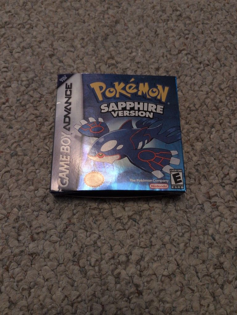 Open Pokemon Sapphire GBA Game In Box