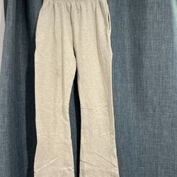 Womens Sweatpants Cotton Fleece Lounge Pants Wide Leg Drawstring