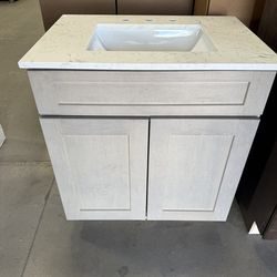 Brand New 30" Bath Vanity and Marble Top!
