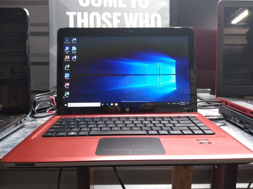 15" Hp Red Windows 10 Pro Laptop PC computer