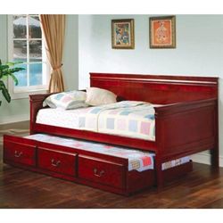 New! Fountain Louis Philippe Cherry Twin Daybed with Trundle $39 Down (NO CREDIT CHECK FINANCING)