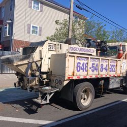 concrete pump ready to work