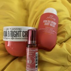 Large Bom DIA Bright Cream 5oz With Perfume And Body Wash 
