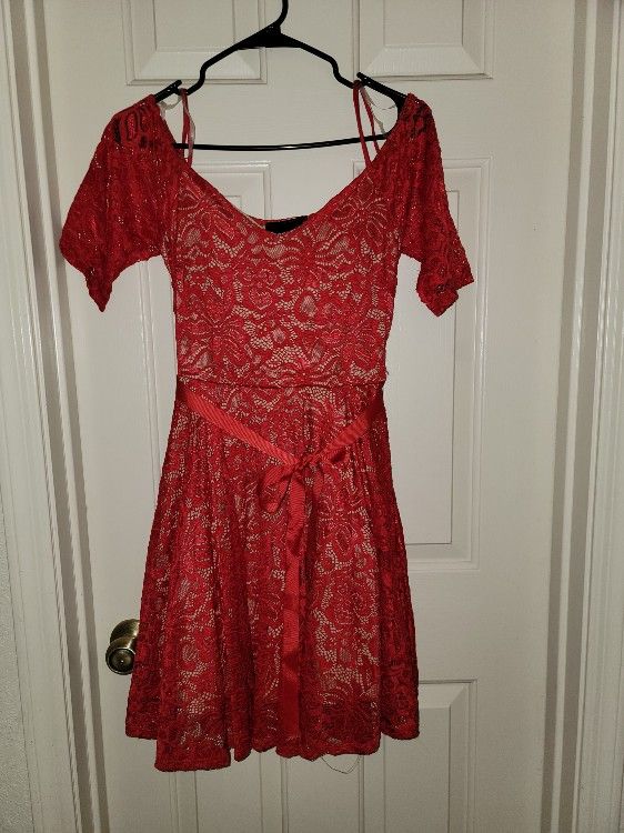 Red Brides Maid Dresses/adult Size 12,teen Size L,child Size 12