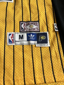 Buy the Mens Blue Hardwood Classics Reggie Miller Indiana Pacers NBA Jersey  Size Medium