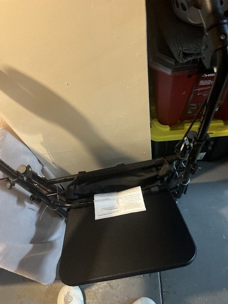 Medline Black Walker With Seat
