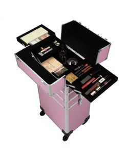Pink Cosmetics travel luggage