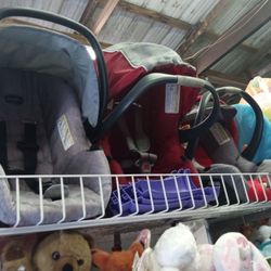 Car Seats, The Two Black And Gray Ones Are $30 Each And The Two Red Ones ( Chico Brand) Are $50 Each