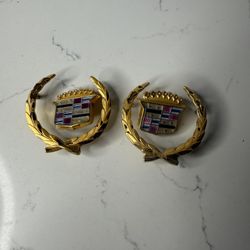 Vintage 90s Cadillac Car Emblems