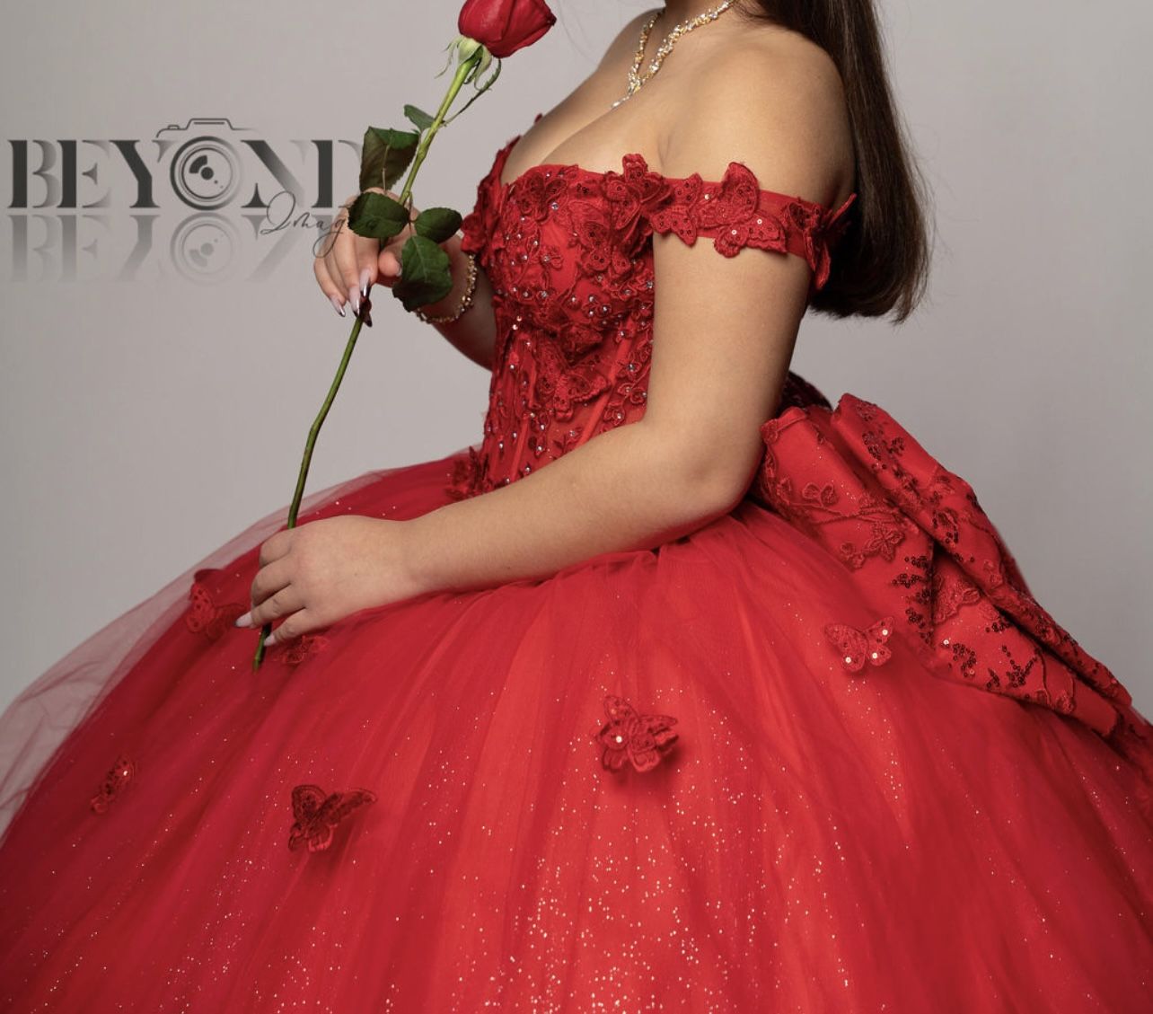 Red Ball or Quinceanera Gown + Petticoat