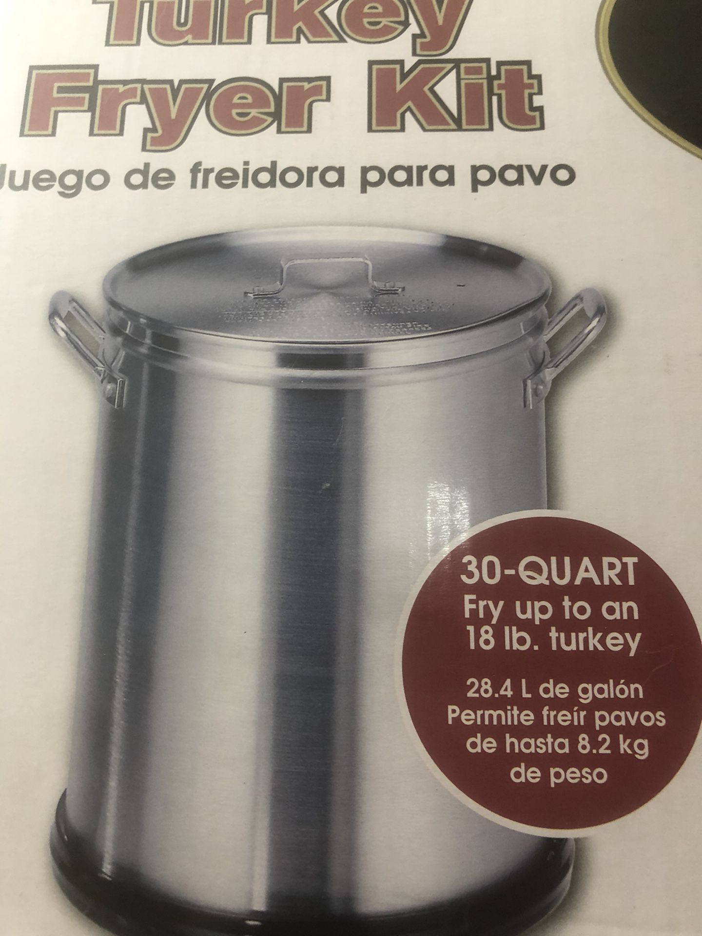 Large pot use for turkey frying 