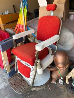 Vintage antique cast barber chair
