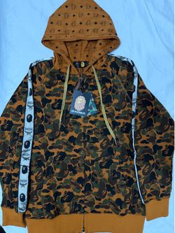 Bape x MCM Camo zip Hoodie