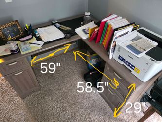 FREE L-Shaped Computer Desk – Excellent Condition
