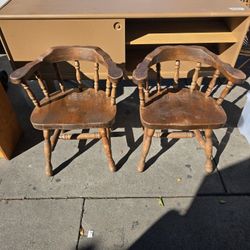 Antique Smokers Bow Chair - Two Available 