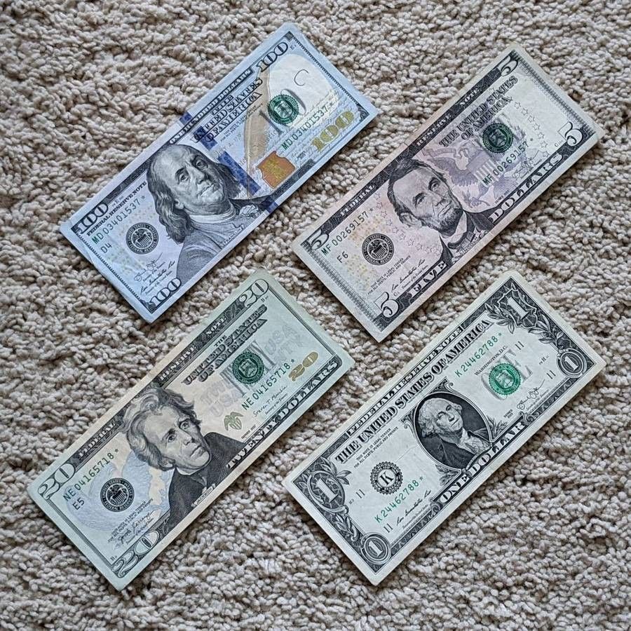 Assortment set of fancy serial number STAR notes American currency paper money bills