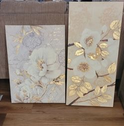 Floral Canvas Wall Art Set of 2