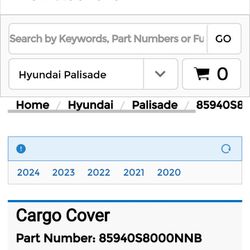 Hyundai Palisade Cargo Cover 