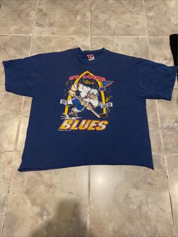 VTG 1992 St. Louis Blues Hockey NHL Graphic T-Shirt SZ XL Cropped?