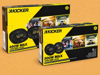 Kicker CS Car Speakers 2-Sets 6.5" 2-Way & 6x9" 3-Way Coaxial Speaker System 750 Watt Package CSC65 & CSC693 46CSC654 46CSC6934 🚨 No Credit Needed 🚨
