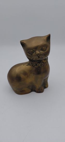 Vintage Brass Kitty Cat