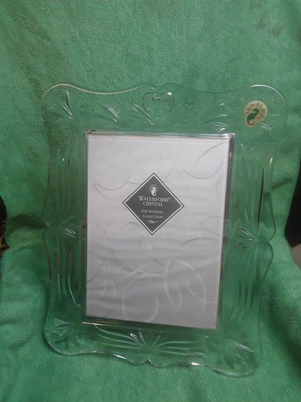Crystal 5×7 Waterford Wedding Collection Picture Frame ..storage Find..