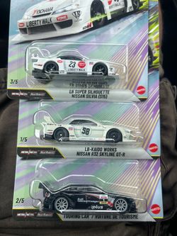 HOT WHEELS PREMIUM AERO STYLES SKYLINE, SILVIA, AUDI A4