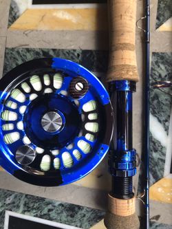 Abel Super 8 Fly reel with custom SAGE Xi2 4 piece fly rod. for