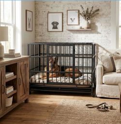 48 Inch Heavy Duty Indestructible Folding Dog Crate