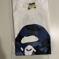 White/Navy Camo Bape Tee