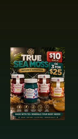 True Sea Moss Gel Superfood Jars