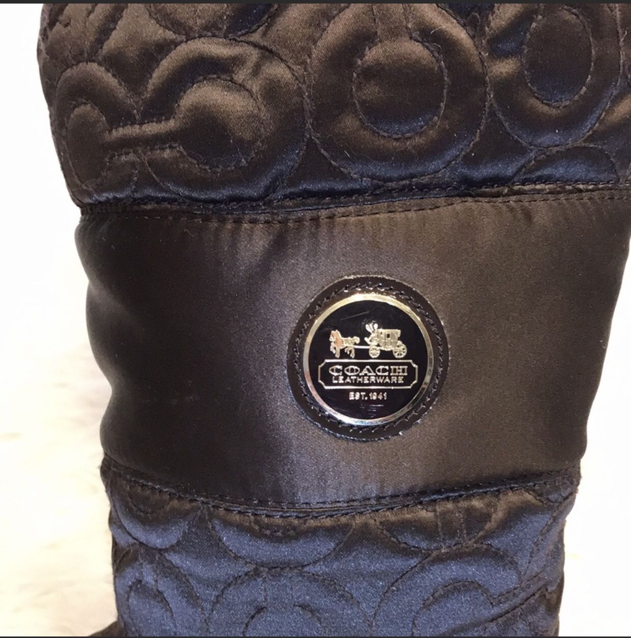 Dark Brown Chocolate Coach Winter Boots