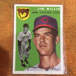 1954 Cubs baseball cards Jim Willis