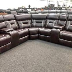 New Power Recliner Sectional Couch ! Zero Down Financing  ! Free Delivery 