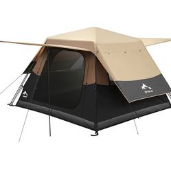 Oileus Instant Camping Tent - 4/6/8 Person Cabin Tent Quick Setup, Double Layer