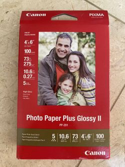 Cannon Photo Paper Plus Glossy II, 4x6, 100 Sheets