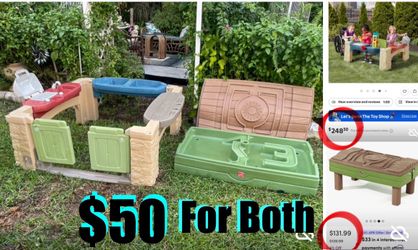 $50 STEP2 Grill & splash Patio Kids Set!All around Playtime with a free Sand Box,No legs & no Canopy