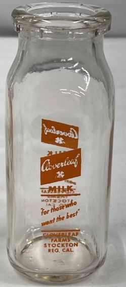 Vintage Cloverfield milk Bottle 