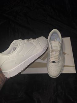 Travis Scott x Air Jordan 1 Retro Low OG SP, Triple White, Size 9.5